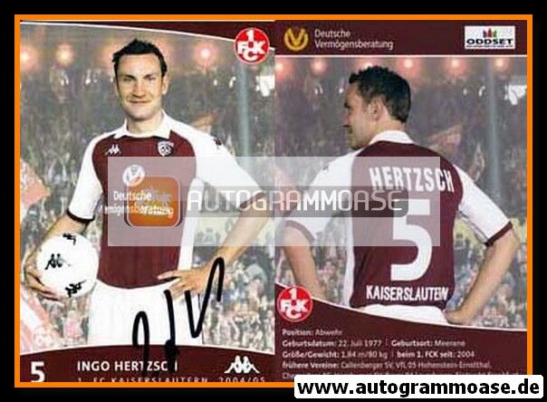 Autogramm Fussball | 1. FC Kaiserslautern | 2004 | Ingo HERTZSCH
