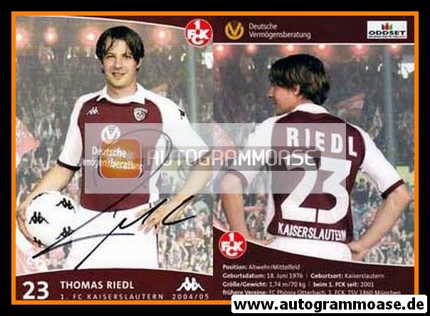 Autogramm Fussball | 1. FC Kaiserslautern | 2004 | Thomas RIEDL