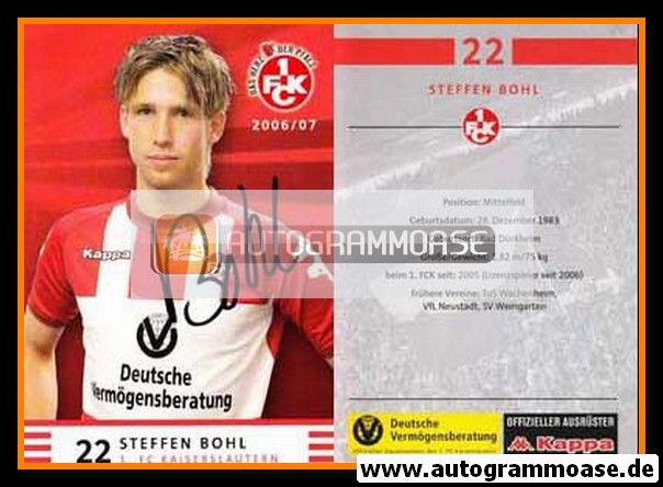 Autogramm Fussball | 1. FC Kaiserslautern | 2006 | Steffen BOHL