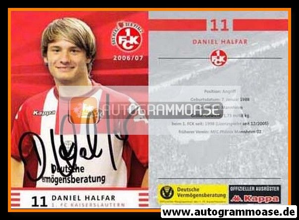 Autogramm Fussball | 1. FC Kaiserslautern | 2006 | Daniel HALFAR