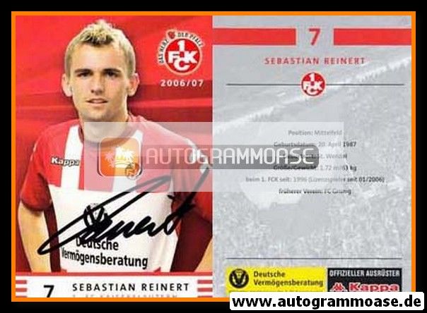 Autogramm Fussball | 1. FC Kaiserslautern | 2006 | Sebastian REINERT