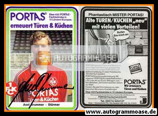 Autogramm Fussball | 1. FC Kaiserslautern | 1982 | Axel BRUMMER