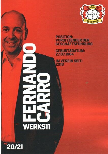 Autogramm Fussball | Bayer Leverkusen | 2020 | Fernando CARRO