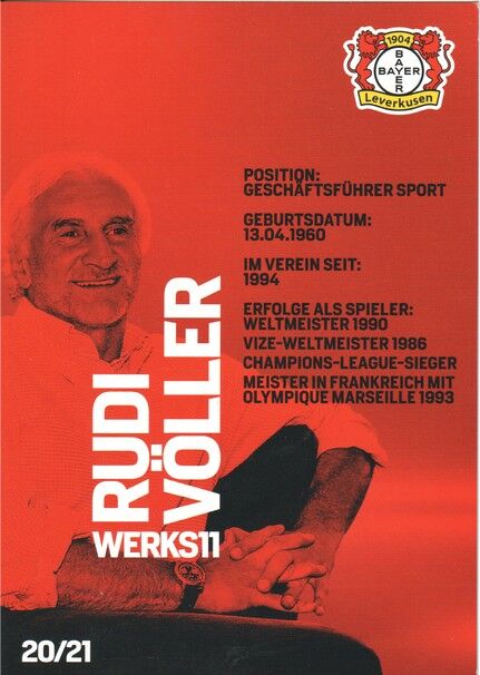 Autogramm Fussball | Bayer Leverkusen | 2020 | Rudi VÖLLER