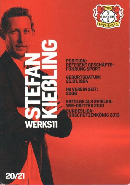 Autogramm Fussball | Bayer Leverkusen | 2020 | Stefan KIESSLING