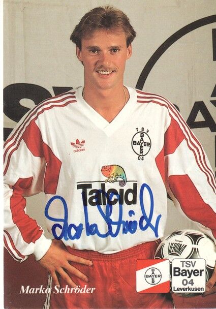 Autogramm Fussball | Bayer Leverkusen | 1992 | Marko SCHRÖDER