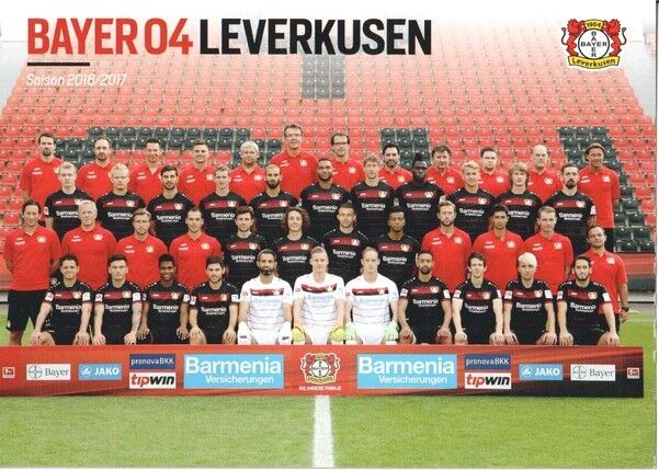 Mannschaftskarte Fussball | Bayer Leverkusen | 2016