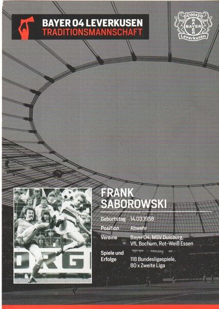 Autogramm Fussball | Bayer Leverkusen | 2010er TM | Frank SABOROWSKI