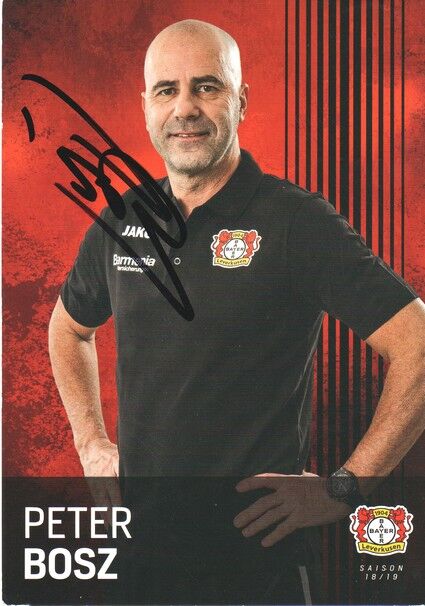 Autogramm Fussball | Bayer Leverkusen | 2018 | Peter BOSZ