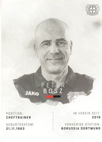 Autogramm Fussball | Bayer Leverkusen | 2018 | Peter BOSZ