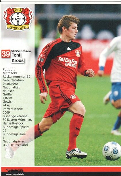 Autogramm Fussball | Bayer Leverkusen | 2009 | Toni KROOS