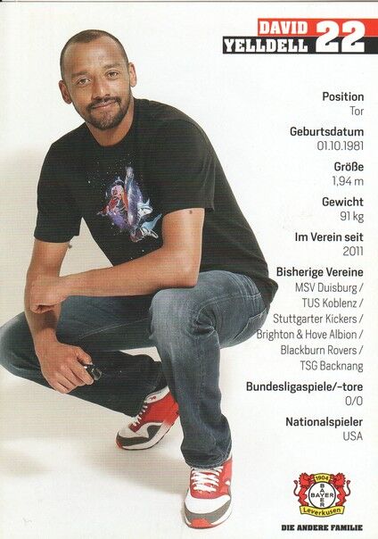 Autogramm Fussball | Bayer Leverkusen | 2014 | David YELLDELL