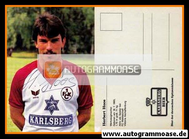 Autogramm Fussball | 1. FC Kaiserslautern | 1986 | Herbert HOOS