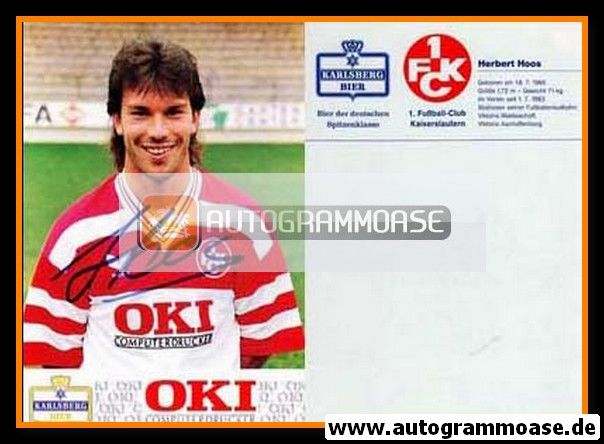 Autogramm Fussball | 1. FC Kaiserslautern | 1989 OKI | Herbert HOOS