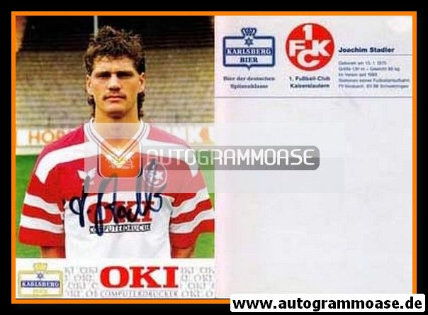 Autogramm Fussball | 1. FC Kaiserslautern | 1989 OKI | Joachim STADLER