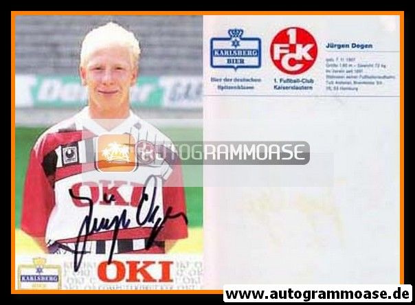 Autogramm Fussball | 1. FC Kaiserslautern | 1991 | Jürgen DEGEN