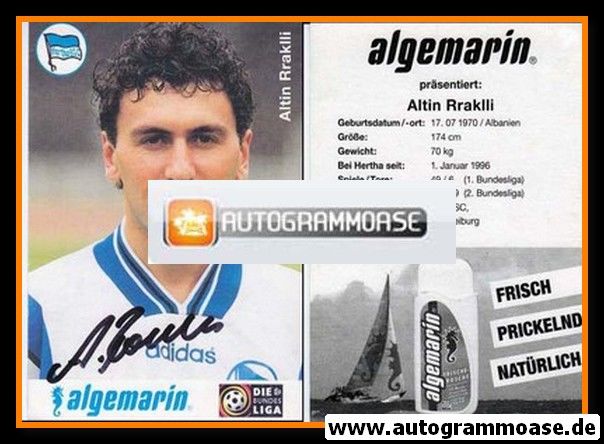 Autogramm Fussball | Hertha BSC Berlin | 1996 | Altin RRAKLLI