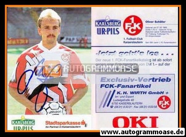 Autogramm Fussball | 1. FC Kaiserslautern | 1992 | Oliver SCHÄFER