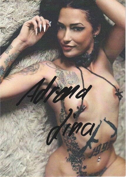 Autogramm Erotik | ADRENA LINA | 2020er (Portrait Color) NUDE