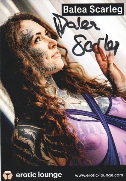 Autogramm Erotik | BALEA SCARLEG | 2020er (Portrait Color) NUDE EroticLounge