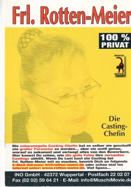 Autogramm Erotik | FRL. ROTTEN-MEIER | 2010er (Portrait Color) MuschiMovie 2