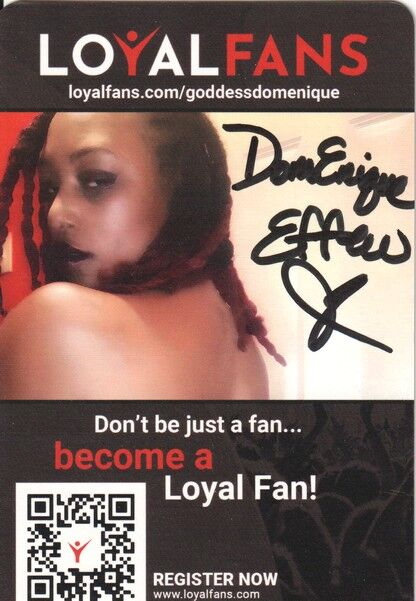 Autogramm Erotik | GODDESS DOMENIQUE | 2020er (Portrait Color) FEET LoyalFans