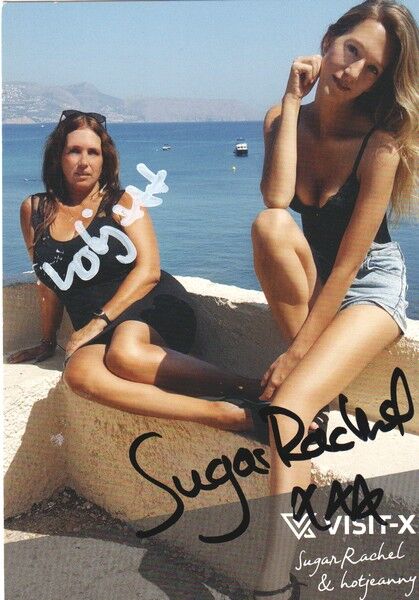 Autogramme Erotik | HOT JEANNY + SUGAR RACHEL | 2020er (Portrait Color) Visit-X