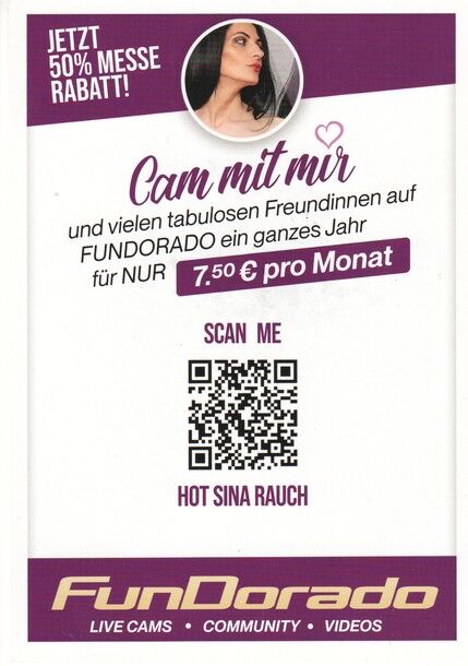 Autogramm Erotik | HOT SINA RAUCH | 2020er (Portrait Color) FunDorado