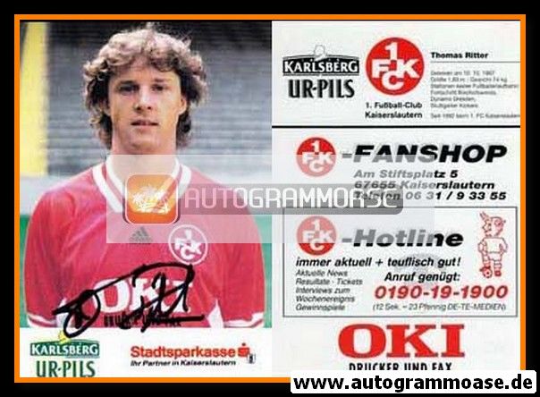 Autogramm Fussball | 1. FC Kaiserslautern | 1994 | Thomas RITTER