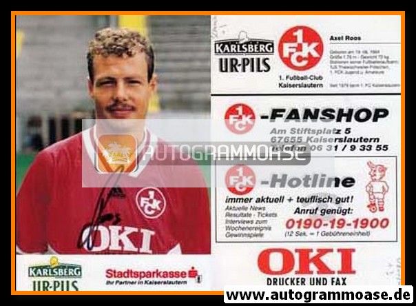 Autogramm Fussball | 1. FC Kaiserslautern | 1994 | Axel ROOS
