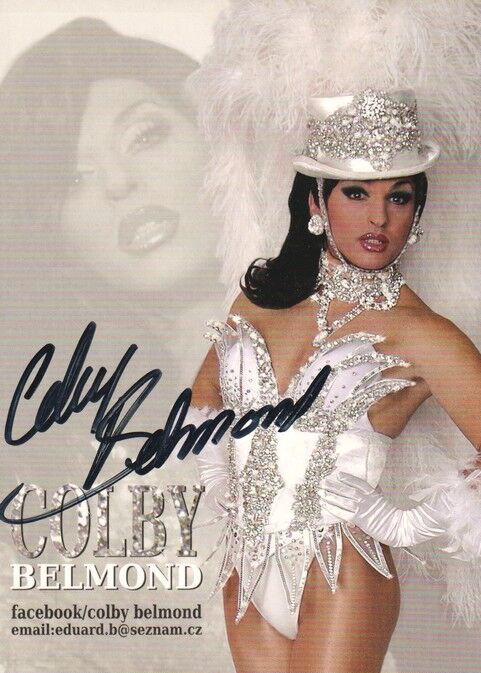 Autogramm Travestie | COLBY BELMOND | 2010er (Portrait Color)