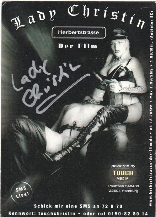 Autogramm Erotik | LADY CHRISTIN | 2010er (Portrait SW) Herbertstrasse