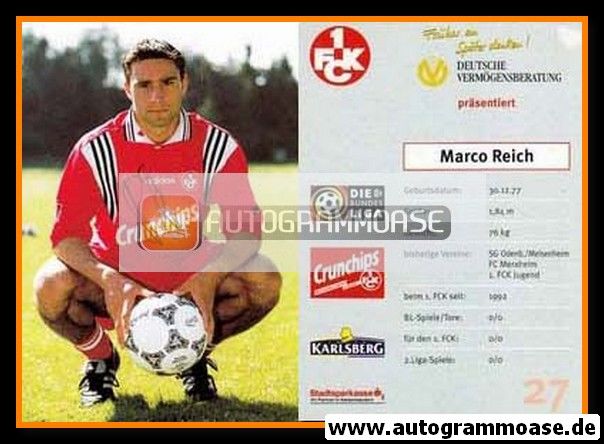 Autogramm Fussball | 1. FC Kaiserslautern | 1996 | Marco REICH