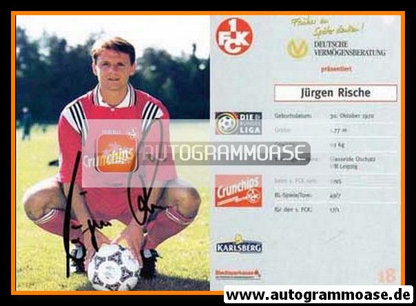Autogramm Fussball | 1. FC Kaiserslautern | 1996 | Jürgen RISCHE