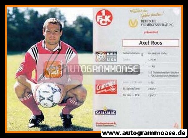 Autogramm Fussball | 1. FC Kaiserslautern | 1996 | Axel ROOS