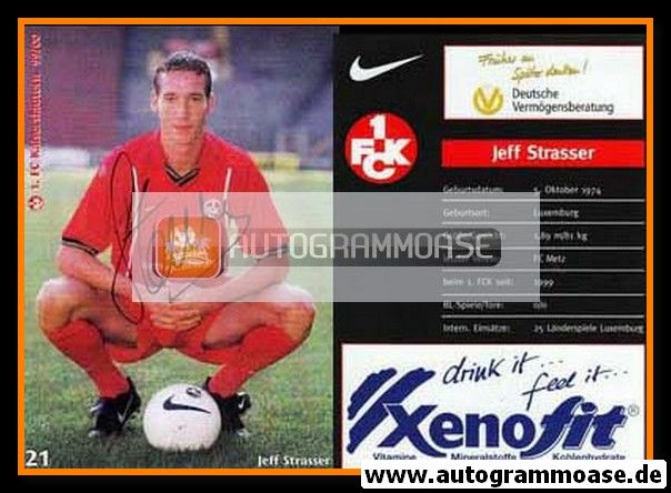 Autogramm Fussball | 1. FC Kaiserslautern | 1999 | Jeff STRASSER