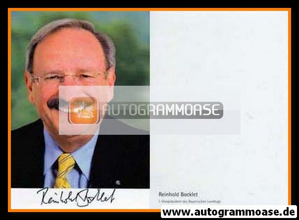 Autogramm Politik | CSU | Reinhold BOCKLET | 2000er (Portrait Color)
