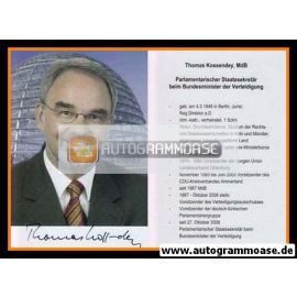 Autogramm Politik | CDU | Thomas KOSSENDEY | 2000er (Lebenslauf)