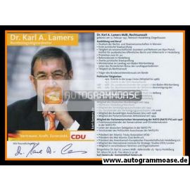 Autogramm Politik | CDU | Karl A. LAMERS | 2000er ("Vertrauen Kraft Zuversicht")
