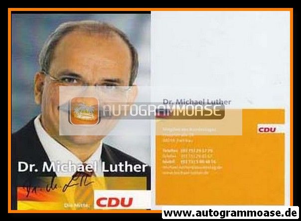 Autogramm Politik | CDU | Michael LUTHER | 2000er ("Die Mitte")
