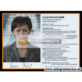 Autogramm Politik | CDU | Lucia PUTTRICH | 2000er (Lebenslauf)