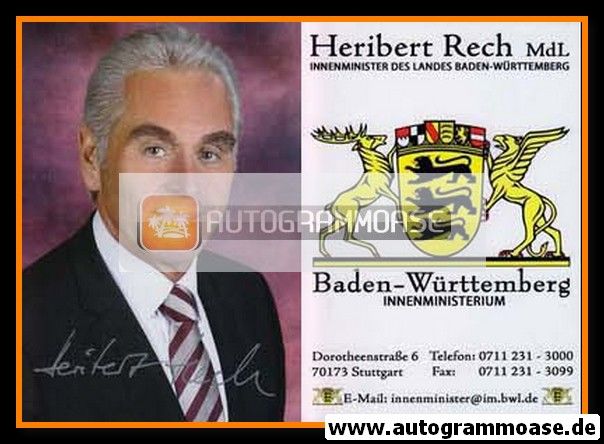 Autogramm Politik | CDU | Heribert RECH | 2000er (Portrait Color)