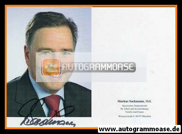 Autogramm Politik | CSU | Markus SACKMANN | 2000er (Portrait Color)