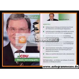 Autogramm Politik | CDU | Rolf SEIDEL | 2000er ("Wissen Wo´s Lang Geht")
