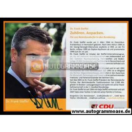 Autogramm Politik | CDU | Frank STEFFEL | 2010er (Lebenslauf) 1