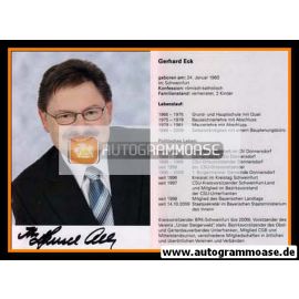 Autogramm Politik | CSU | Gerhard ECK | 2000er (Lebenslauf)
