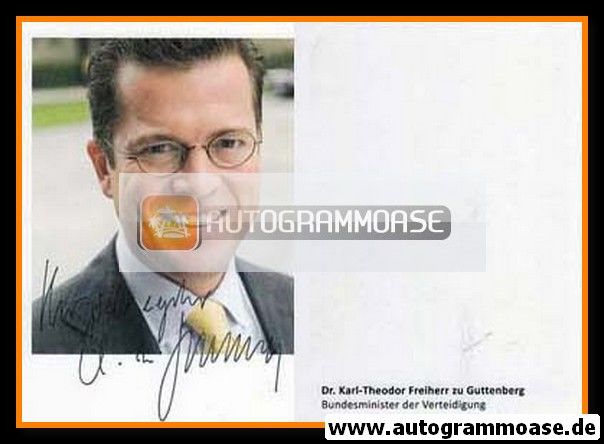 Autogramm Politik | CSU | Karl-Theodor ZU GUTTENBERG | 2010er (Portrait Color)