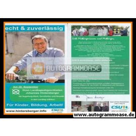 Autogramm Politik | CSU | Johannes HINTERSBERGER | 2008 (Landtagswahl)
