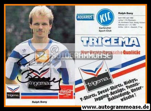 Autogramm Fussball | Karlsruher SC | 1989 | Ralph BANY