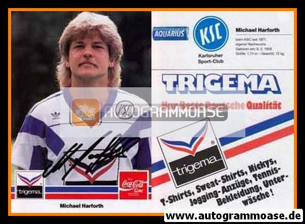 Autogramm Fussball | Karlsruher SC | 1989 | Michael HARFORTH